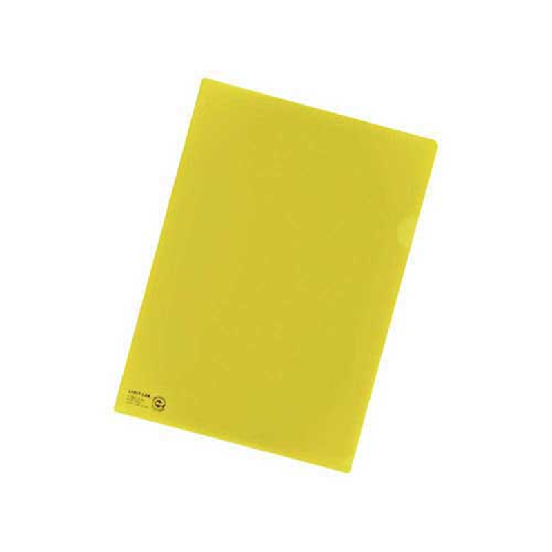 LIHITLAB クリヤーホルダー F-78EC-5 A4 黄 5枚  1個（ご注文単位1個）【直送品】