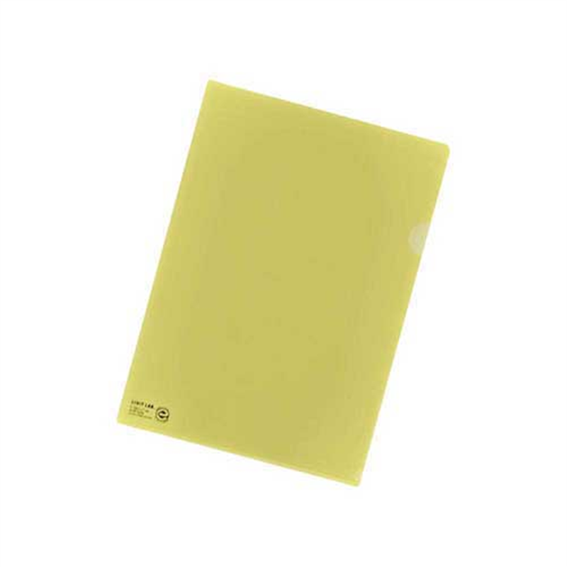 LIHITLAB クリヤーホルダー F-78EC17 A4 C黄 5枚  1個（ご注文単位1個）【直送品】