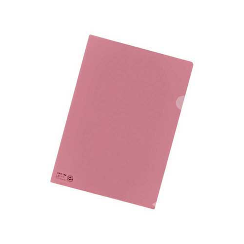LIHITLAB クリヤーホルダー F-78EC18 A4 Cピンク 5枚 1個（ご注文単位1個）【直送品】