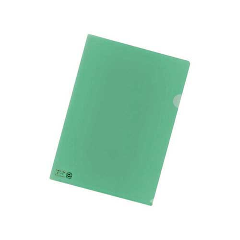 LIHITLAB クリヤーホルダー F-78EC19 A4 C緑 5枚  1個（ご注文単位1個）【直送品】