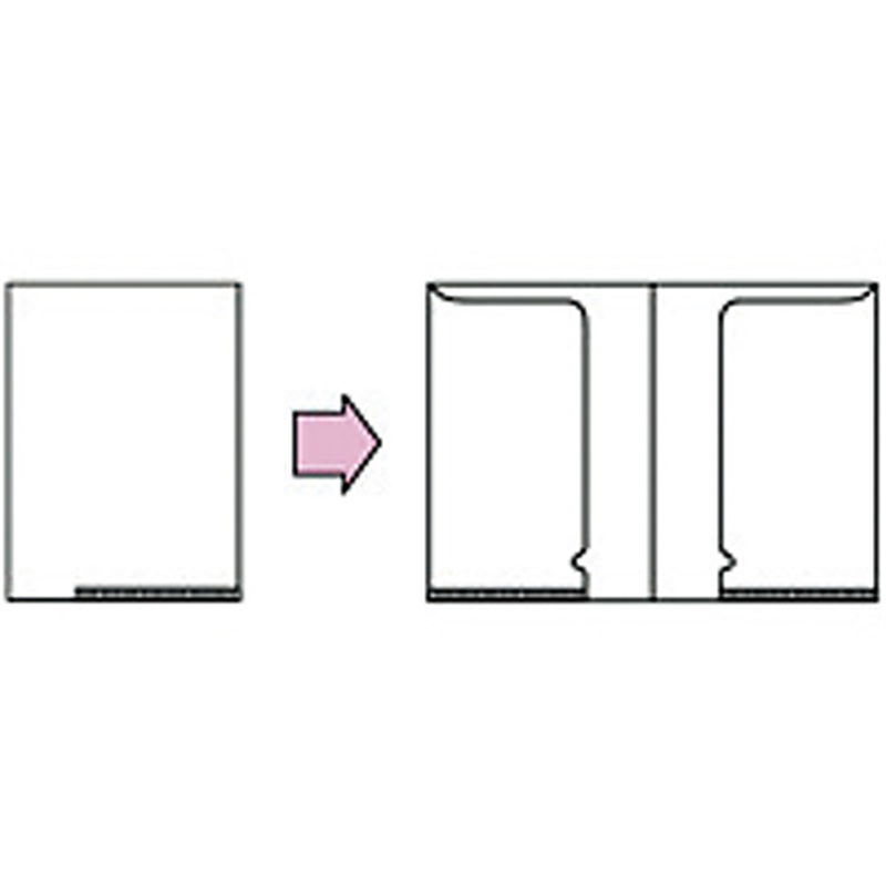 LIHITLAB クリヤーホルダー F-79-1 A4 乳白 5枚 1個(ご注文単位1個)【直送品】