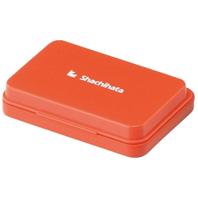 シヤチハタ スタンプ台 HGN-2-OR 中形 朱 10個/箱（ご注文単位1箱）【直送品】