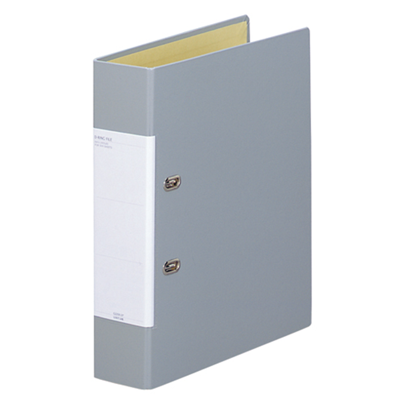 LIHITLAB D型リングファイル G2250-27 A4S 灰 10冊  1個（ご注文単位1個）【直送品】