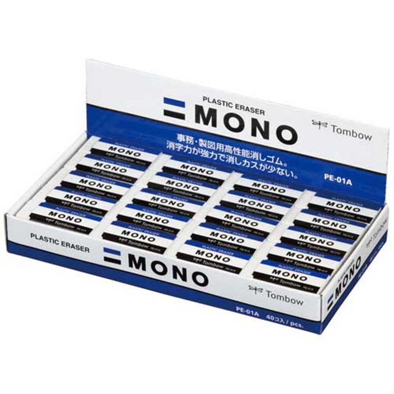 トンボ鉛筆 モノ消しゴム PE-01A 40個/箱(ご注文単位1箱)【直送品】