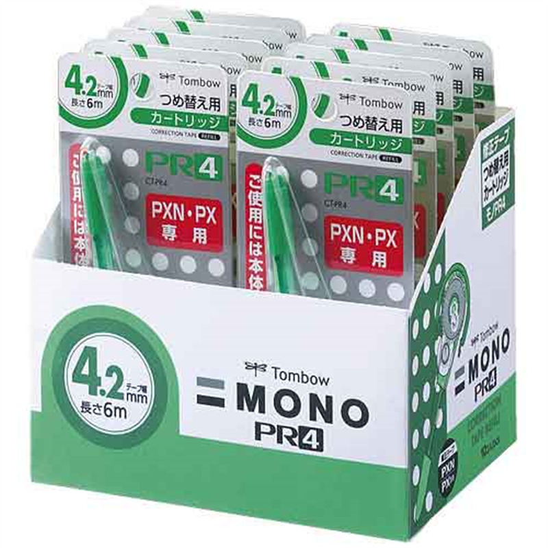 トンボ鉛筆 修正テープPXNカートリッジ CT-PR4 10個/箱（ご注文単位1箱）【直送品】