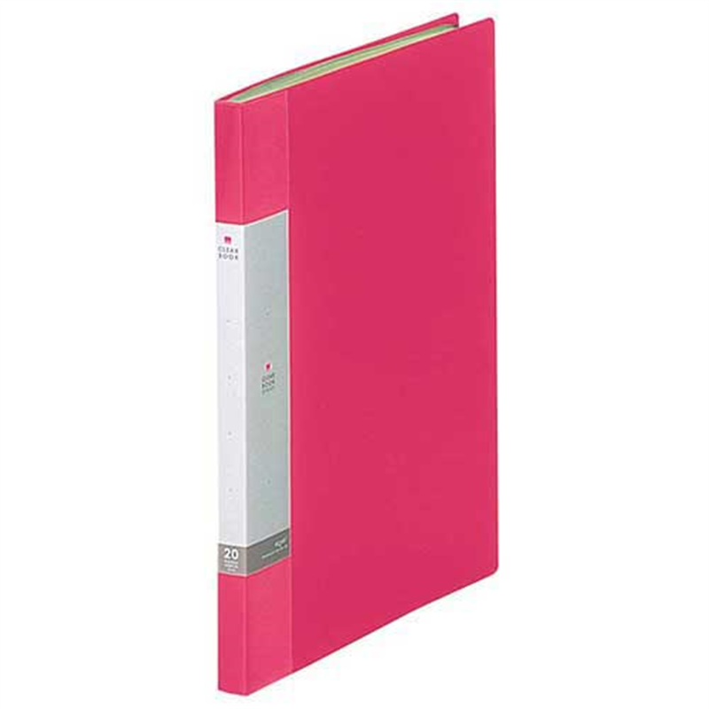 LIHITLAB クリヤーブック20P G3201-3 赤 10冊  1個（ご注文単位1個）【直送品】