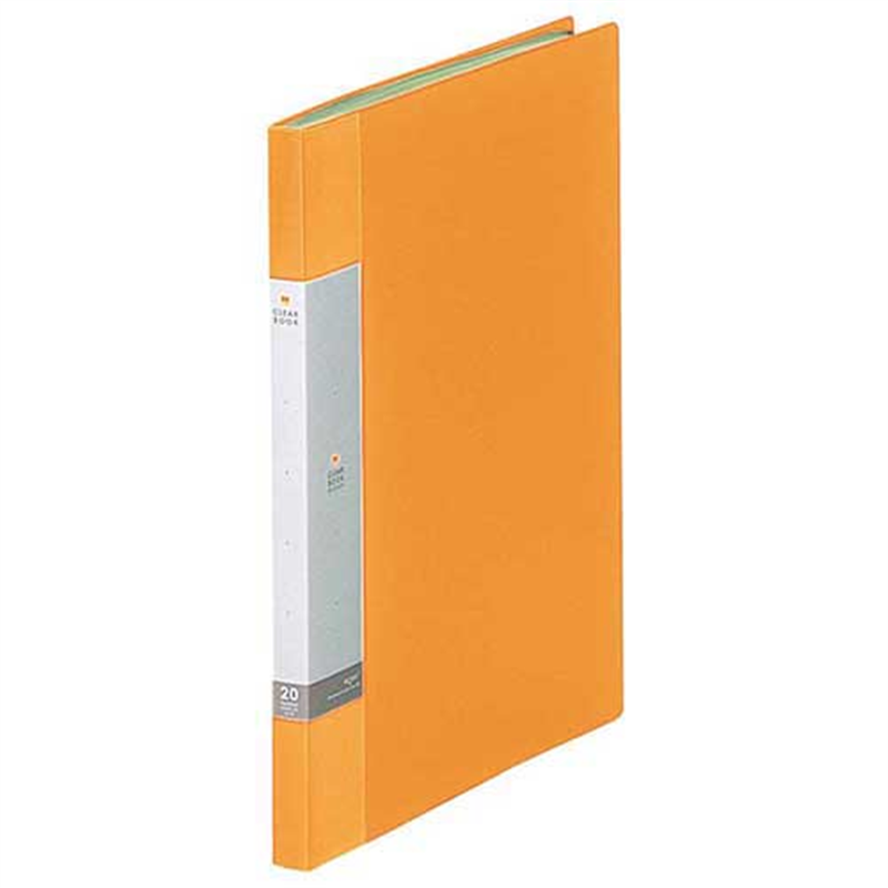LIHITLAB クリヤーブック20P G3201-5 黄 10冊  1個（ご注文単位1個）【直送品】