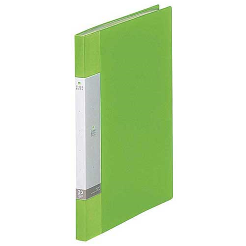 LIHITLAB クリヤーブック20P G3201-6 黄緑 10冊  1個（ご注文単位1個）【直送品】