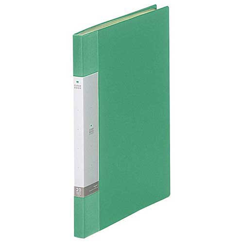 LIHITLAB クリヤーブック20P G3201-7 緑 10冊  1個（ご注文単位1個）【直送品】