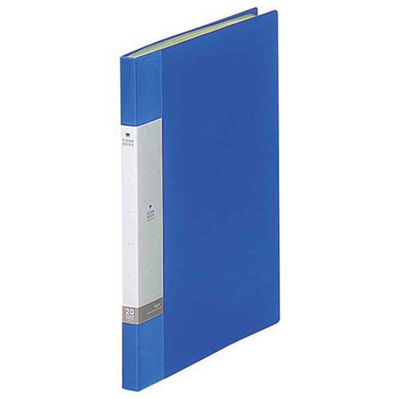 LIHITLAB クリヤーブック20P G3201-8 青 10冊  1個（ご注文単位1個）【直送品】