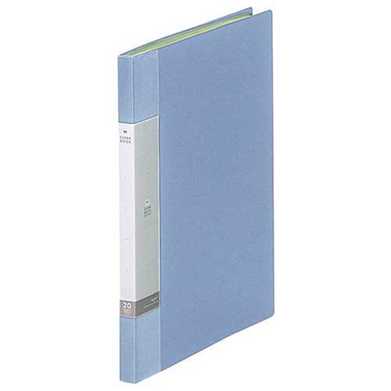 LIHITLAB クリヤーブック20P G3201-14 水 10冊  1個（ご注文単位1個）【直送品】