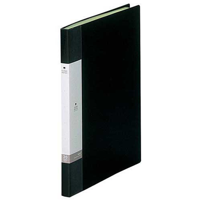 LIHITLAB クリヤーブック20P G3201-24 黒 10冊  1個（ご注文単位1個）【直送品】