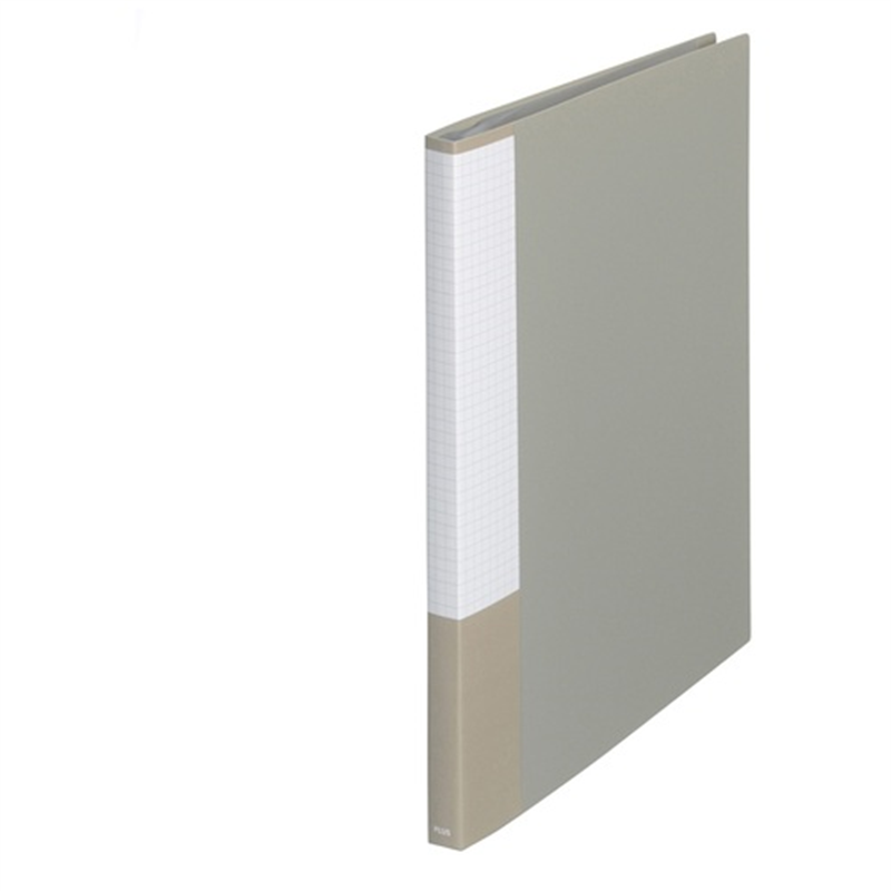 プラス クリアファイル20P FC-122EL A4S 灰 10冊 1個(ご注文単位1個)【直送品】