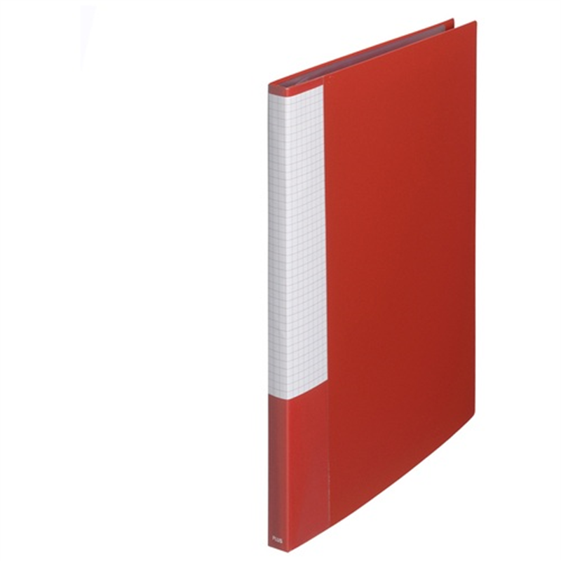 プラス クリアファイル20P FC-122EL A4S 赤 10冊  1個（ご注文単位1個）【直送品】