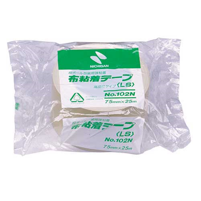 ニチバン 布粘着テープNo.102N 75mm×25m 18巻  1個（ご注文単位1個）【直送品】