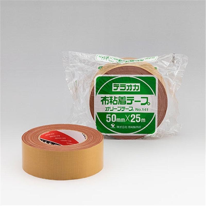 寺岡製作所 △オリーブテープ 141 50mm×25m 30巻  1個（ご注文単位1個）【直送品】