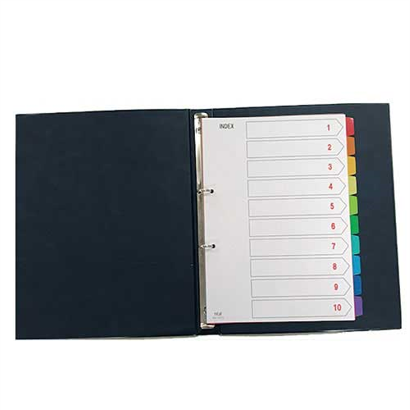 テージー カラーインデックスPP 2穴10山 5組 IN-1410 1個(ご注文単位1個)【直送品】