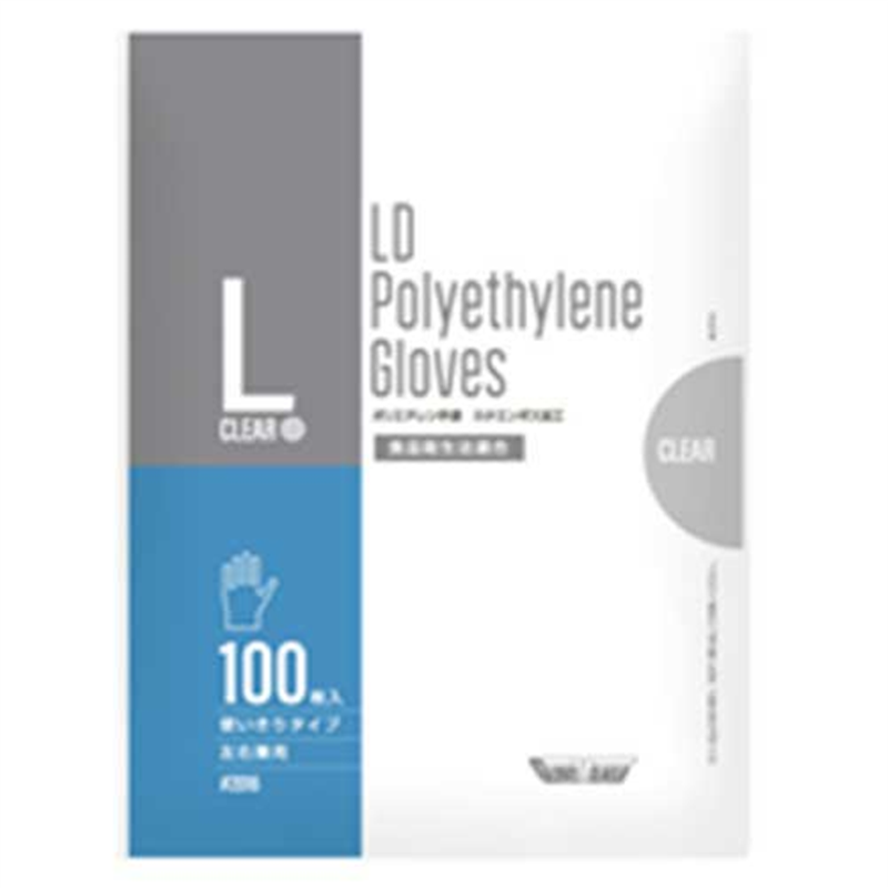 川西工業 ポリエチレン手袋 #2016 L 100枚入X100袋  1個（ご注文単位1個）【直送品】