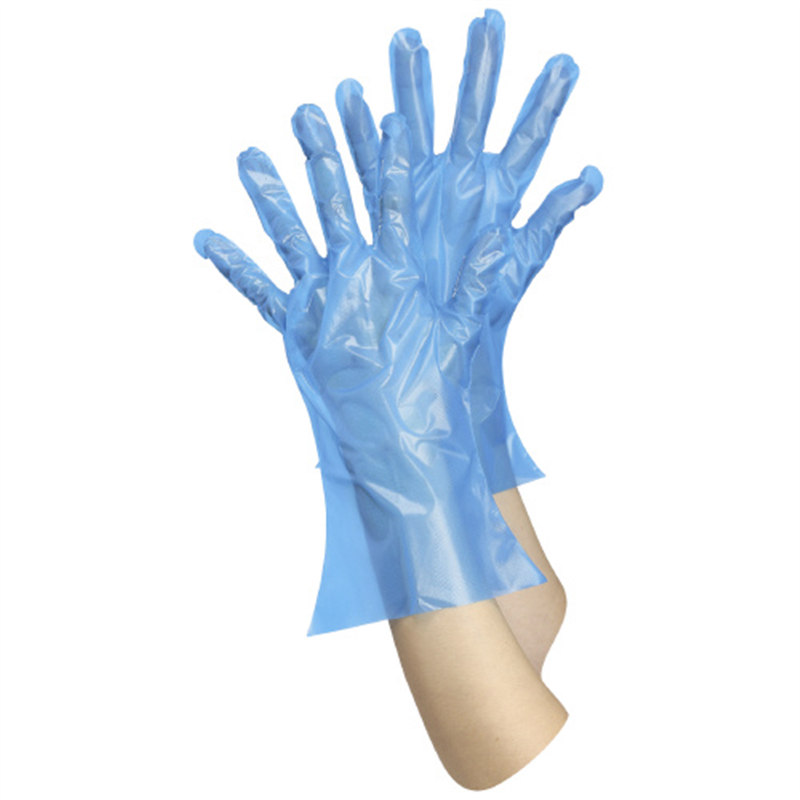 やなぎプロダクツ ポリエチレン手袋LD ブルー 100枚入X50箱 M 1個(ご注文単位1個)【直送品】