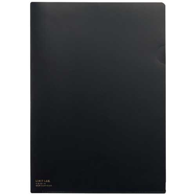 LIHITLAB クリヤーホルダーF-78-124 A4 Sブラック5枚 1個(ご注文単位1個)【直送品】