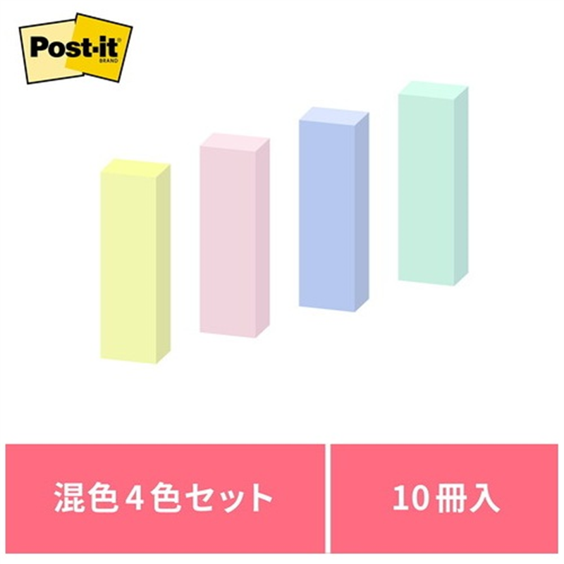 スリーエム ジャパン Post-it再生紙 25×7.5mm 715RP-K 混色  1個（ご注文単位1個）【直送品】