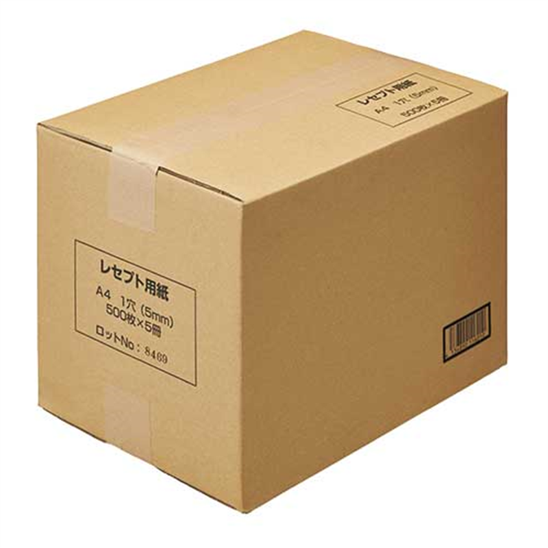 日本紙通商 レセプト用紙 1穴5mm A4 2500枚  1個（ご注文単位1個）【直送品】