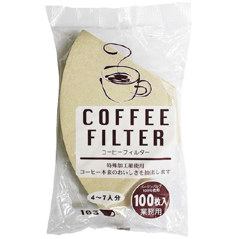 ニットク コーヒーフィルター100枚入 4?7人分 1個(ご注文単位1個)【直送品】