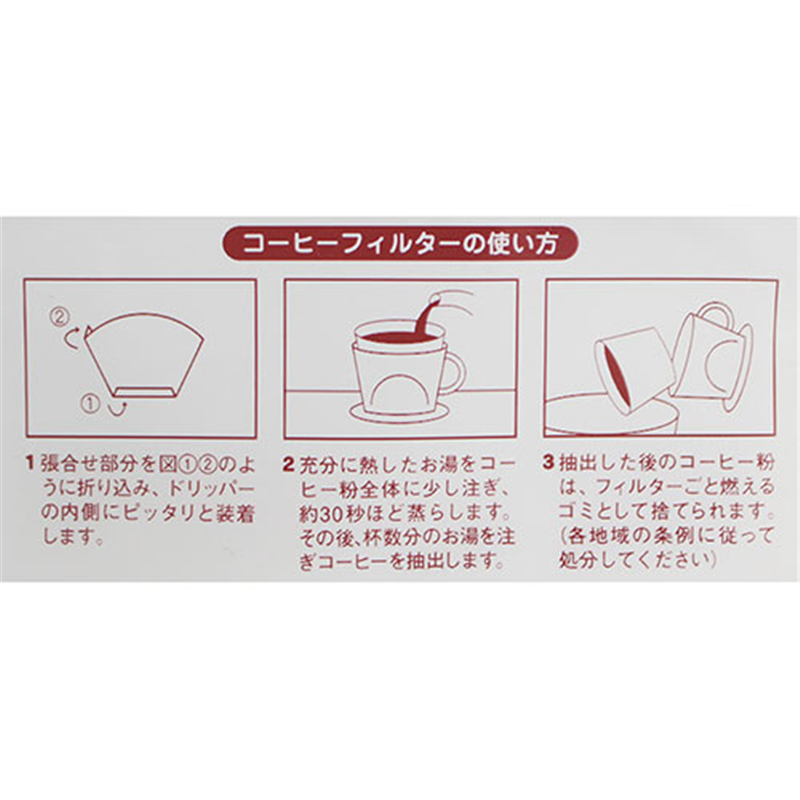 ニットク コーヒーフィルター100枚入 4?7人分 1個(ご注文単位1個)【直送品】
