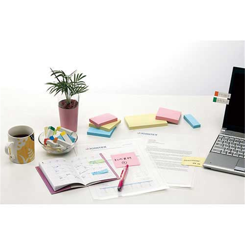 スマートバリュー ふせんBOX 75×25mm 桃*2箱 P432J-P-40 1個(ご注文単位1個)【直送品】