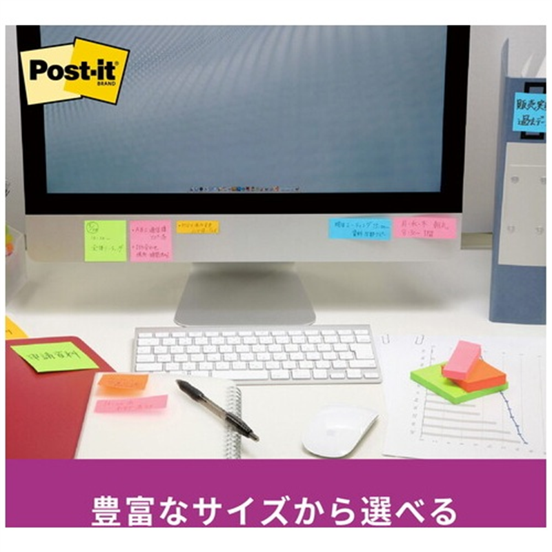 スリーエム ジャパン Post-it強粘着50×15mm 700SS-NE 5色 1個(ご注文単位1個)【直送品】