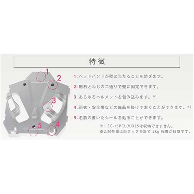 ミドリ安全 ヘルメットハンガー SCキーパー2 グレー 1個(ご注文単位1個)【直送品】