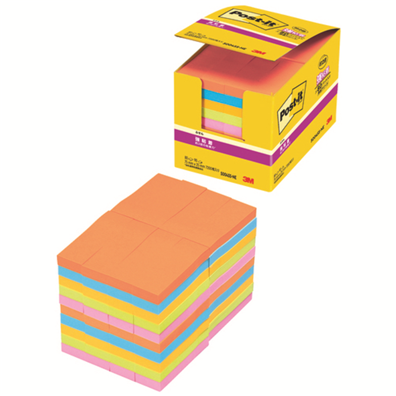 スリーエム ジャパン Post-it強粘着75×25mm 5004SS-NE 5色  1個（ご注文単位1個）【直送品】