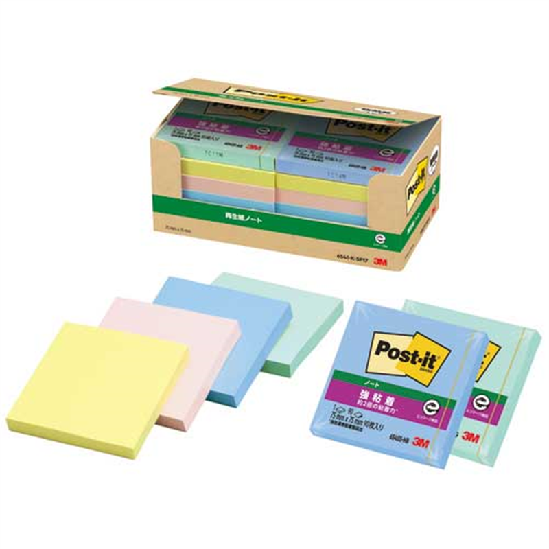 スリーエム ジャパン Post-it SPセット75×75mm 6541-K-SP17 4色 1個（ご注文単位1個）【直送品】