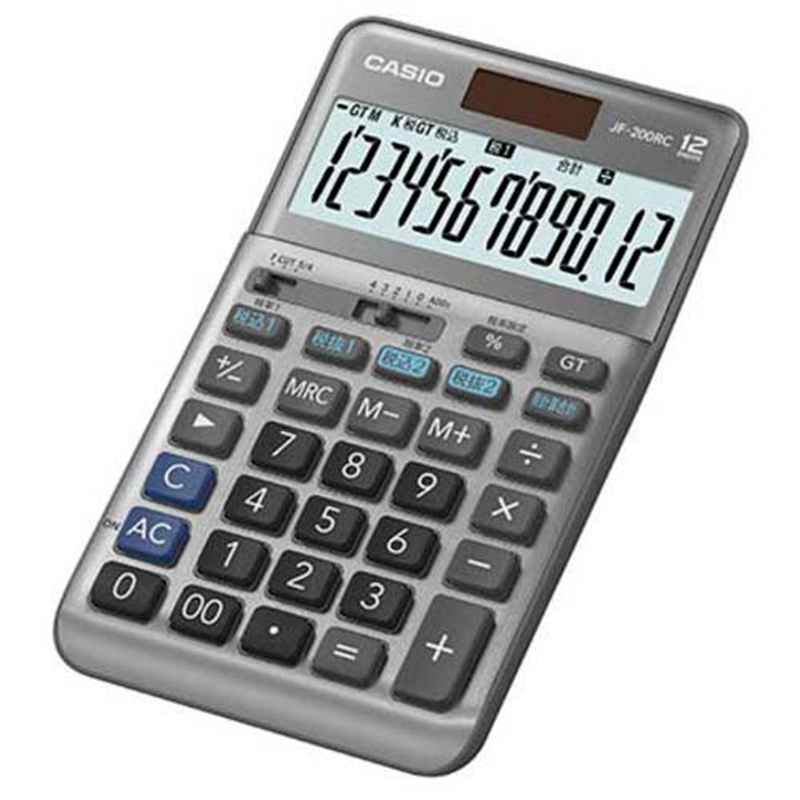 カシオ計算機 軽減税率電卓 ジャストタイプJF-200RC-N 1個(ご注文単位1個)【直送品】