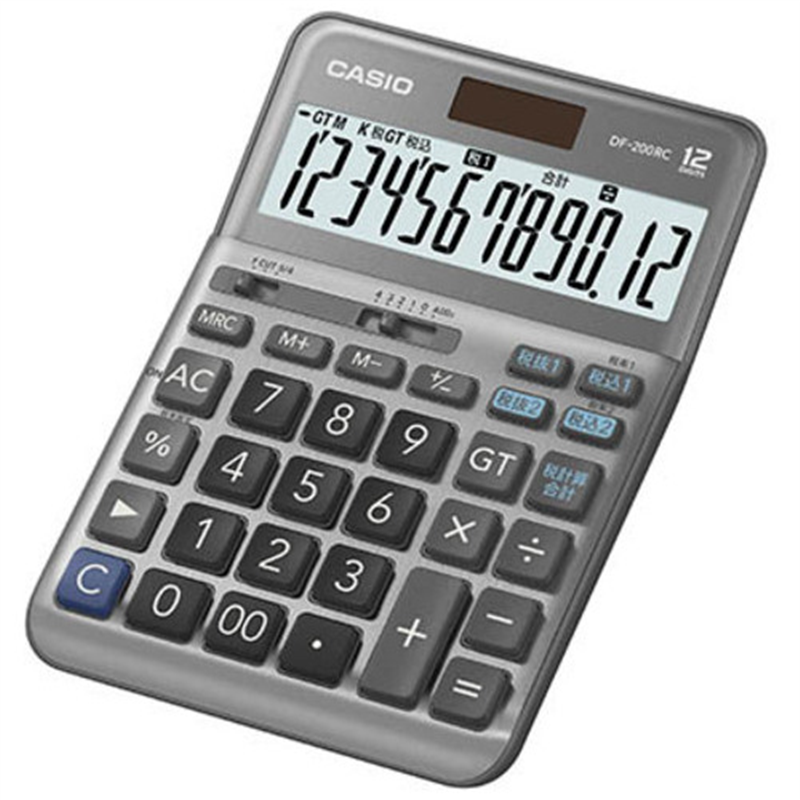 カシオ計算機 軽減税率電卓 デスクタイプ DF-200RC-N 1個(ご注文単位1個)【直送品】