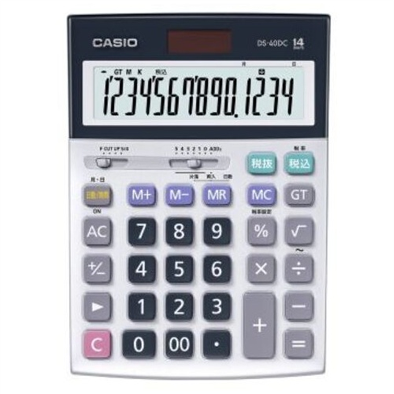 カシオ計算機 実務電卓 DS-40DC デスクサイズ14桁 1個(ご注文単位1個)【直送品】