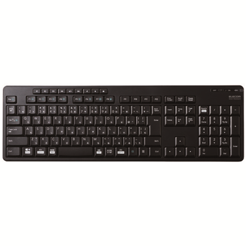 エレコム Bluetooth静音フルキーボードTK-FFBM03SKBK 1個（ご注文単位1個）【直送品】