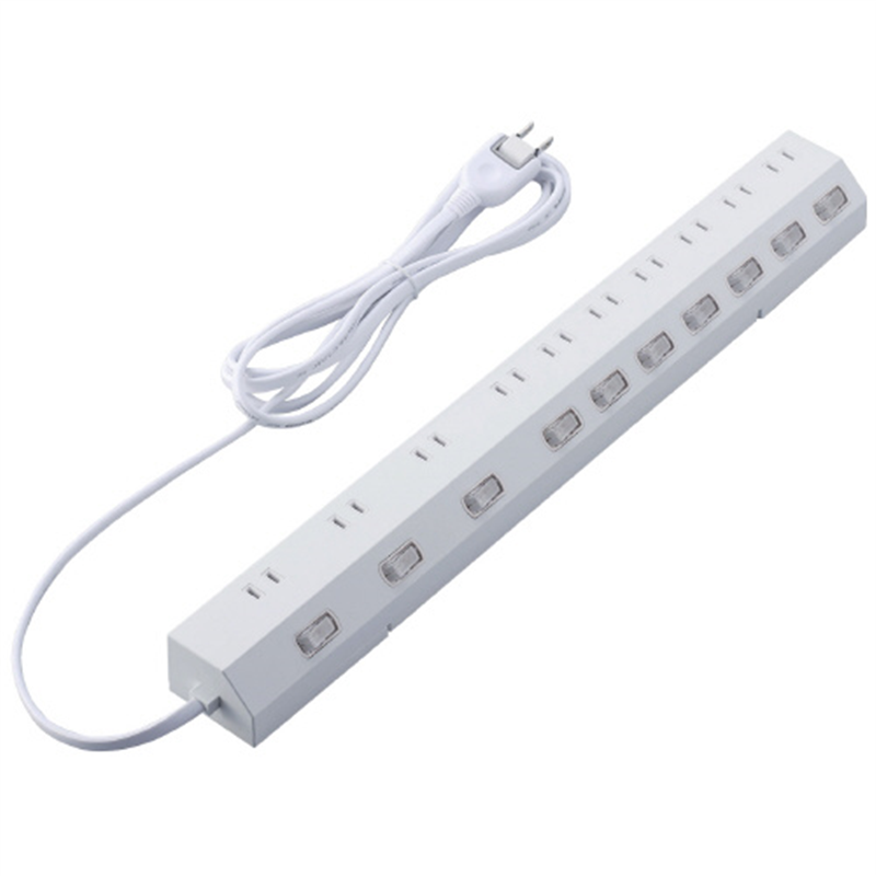 エレコム スイッチ付タップ10個口 2.5mT-K7A-21025WH 1個（ご注文単位1個）【直送品】