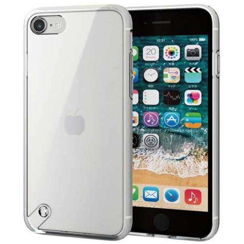 エレコム iPhone SE ハイブリッドケース クリア  1個（ご注文単位1個）【直送品】