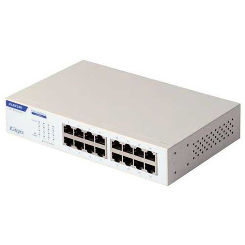 エレコム スイッチングハブ16ポート EHB-UG2B16-S  1個（ご注文単位1個）【直送品】