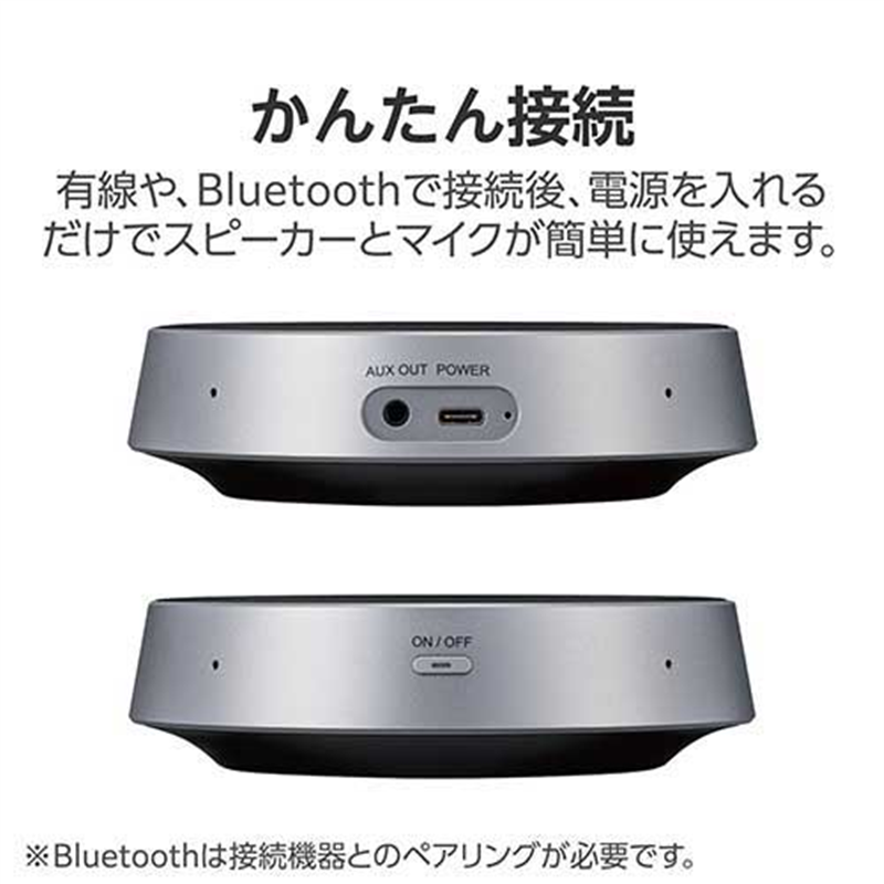 エレコム Bluetoothスピーカーフォン LBT-SP03BK 1個(ご注文単位1個)【直送品】