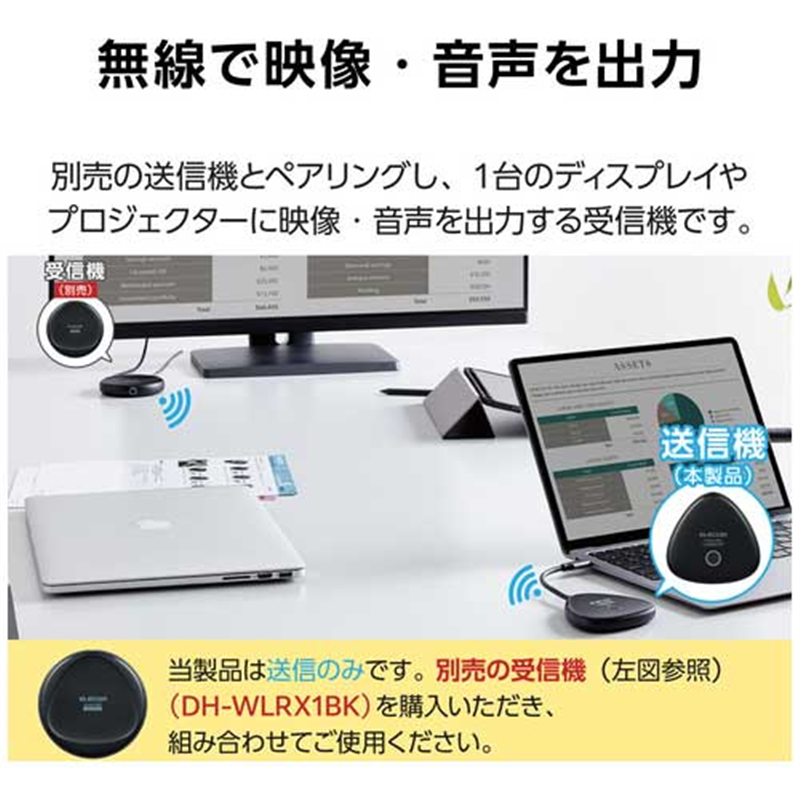 エレコム ワイヤレスHDMIエクステンダーDH-WLTXUC1BK 1個(ご注文単位1個)【直送品】