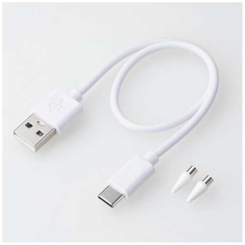 エレコム 充電式汎用タッチペン P-TPACST05WWH 1個(ご注文単位1個)【直送品】