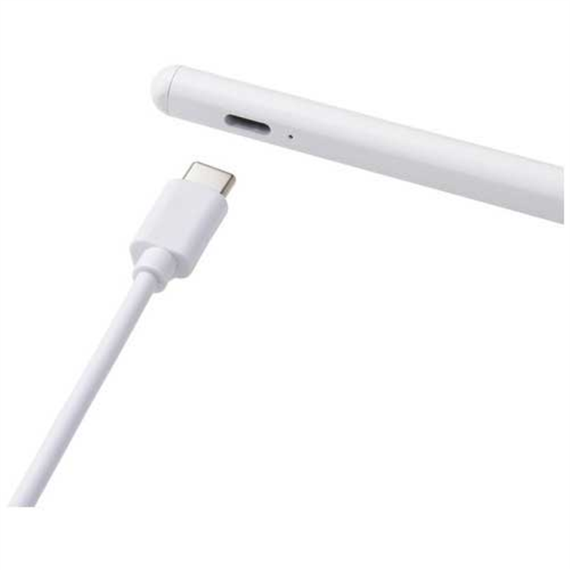 エレコム 充電式汎用タッチペン P-TPACST05WWH 1個(ご注文単位1個)【直送品】