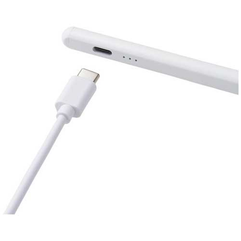 エレコム 充電式iPad用タッチペン P-TPACSTAP07WWH 1個(ご注文単位1個)【直送品】