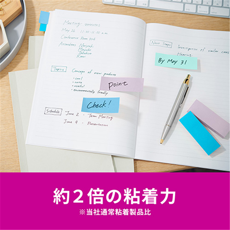 スリーエム ジャパン Post-it強粘着MC75×25mm 5001SS-MC-2N 4色 1個（ご注文単位1個）【直送品】