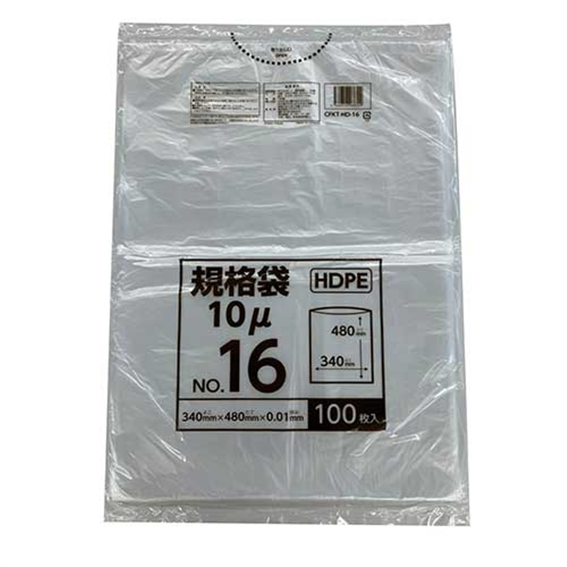 クラフトマン ポリ袋規格タイプ 16号 HDPE CFKT-HD-16  1個（ご注文単位1個）【直送品】