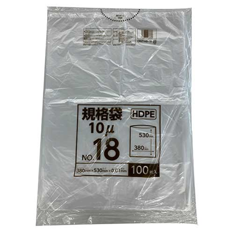 クラフトマン ポリ袋規格タイプ 18号 HDPE CFKT-HD-18 1個(ご注文単位1個)【直送品】