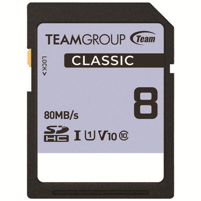 TEAM SDHCカード UHS-I U1 8GB TSDHC8GIV1001  1個（ご注文単位1個）【直送品】