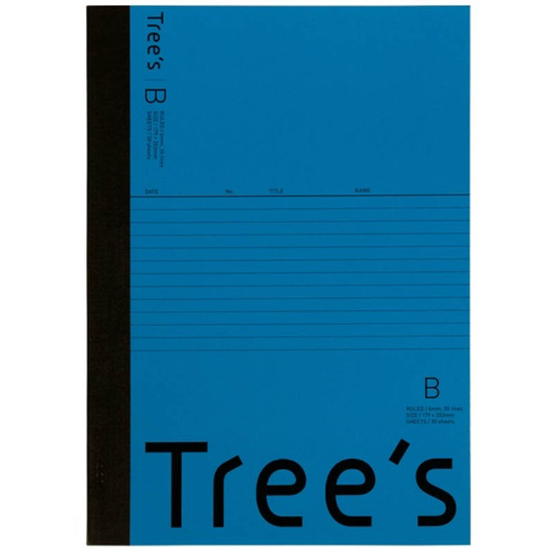 日本ノート Trees B5 B罫 30枚 ネイビー  1個（ご注文単位1個）【直送品】